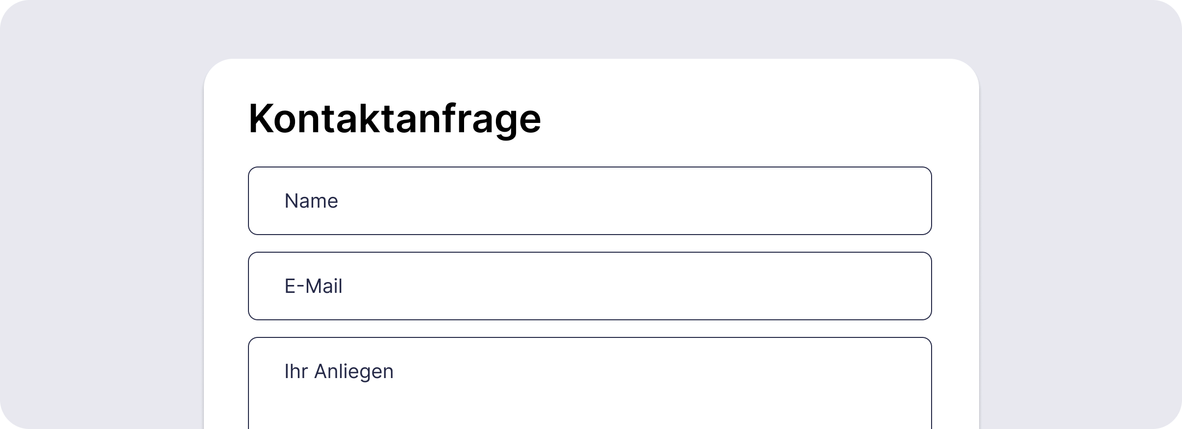 Kontakt über Formulare